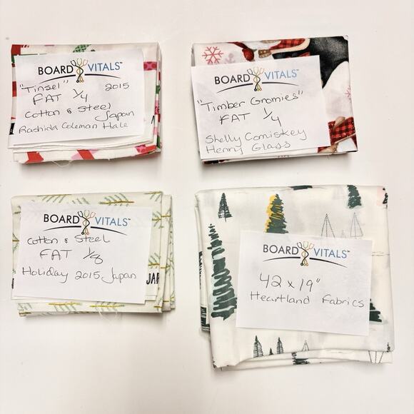 Holiday Cotton Fabric Fat 1/4 Fat 1/8 & 42x19 Piece See Pics for Size 2015 Quilt - Picture 1 of 5